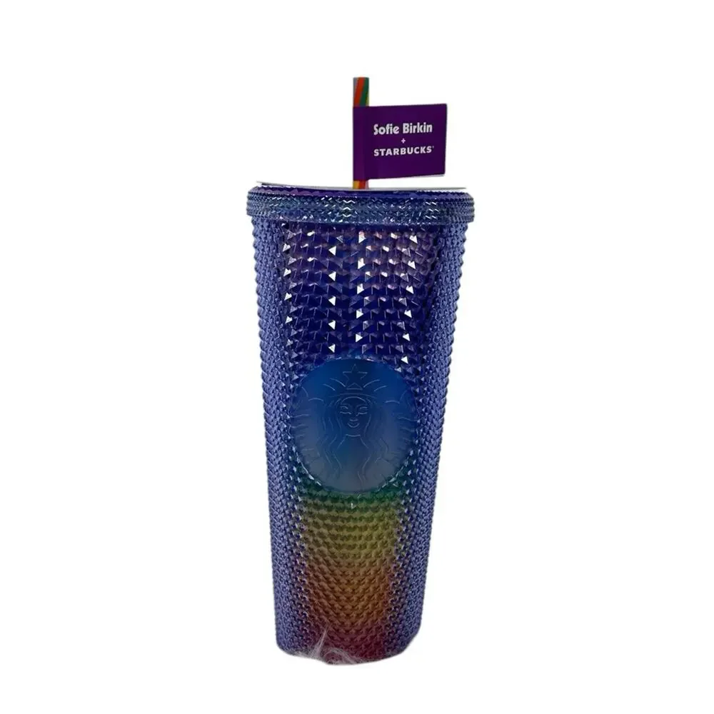 Starbucks Sofie Birkin Rainbow Pride Studded Tumbler 24oz NWT
